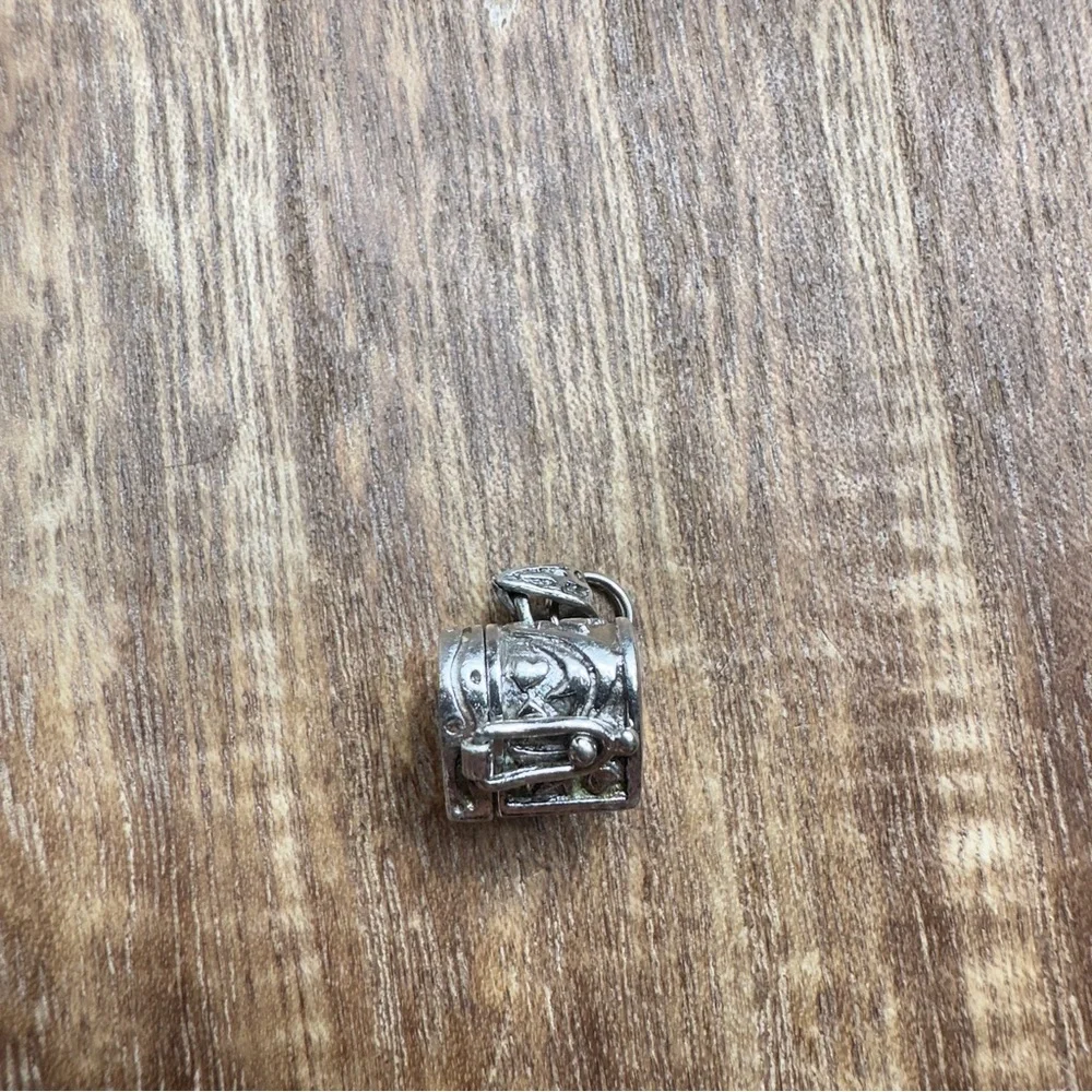 Necklace heart Pendant MARKED aa 925 Trinket Charm Locket Box sterling silver - Picture 4 of 7